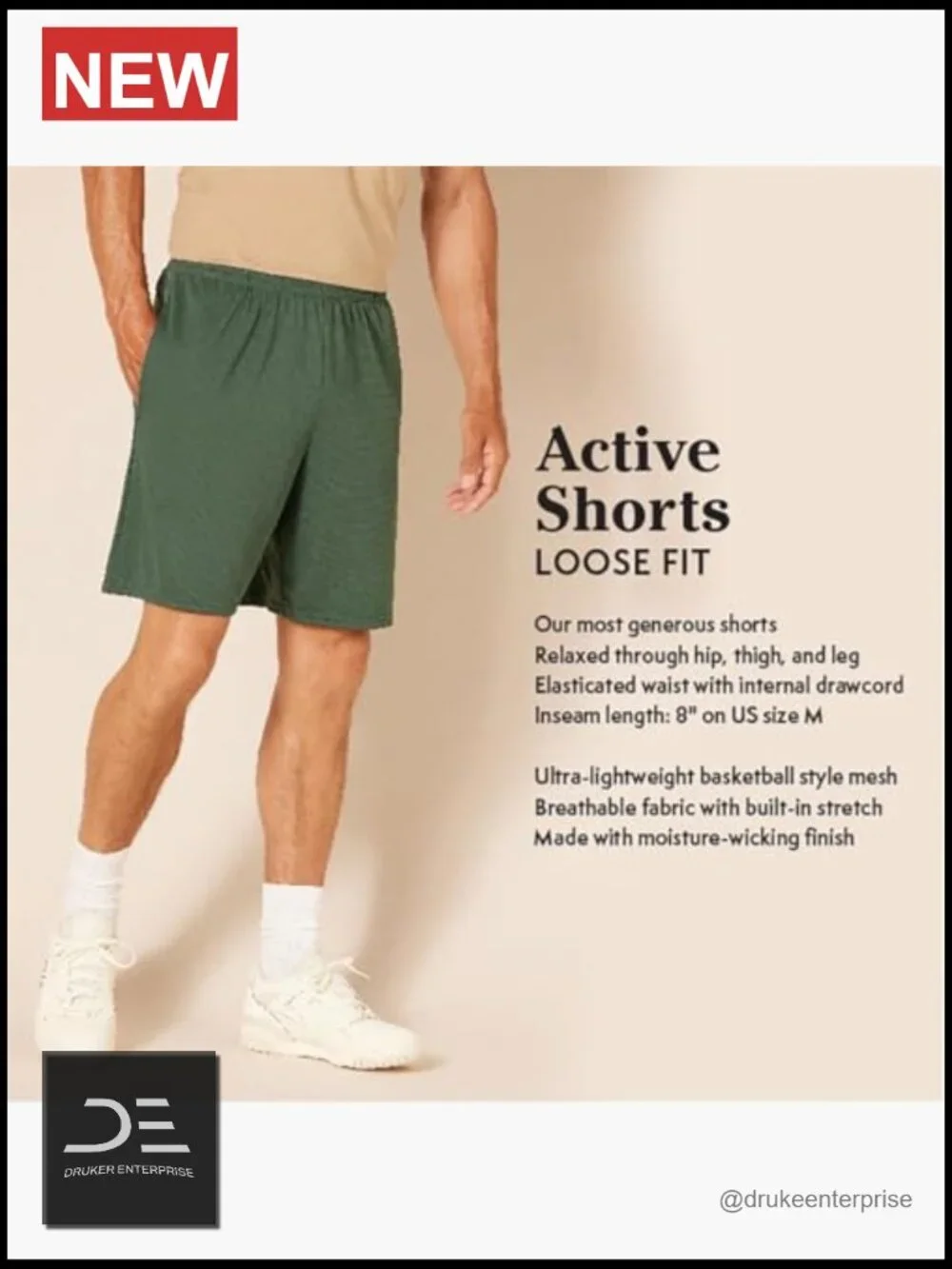 Men's Performance Tech Loose-Fit Training Shorts Pack of 2